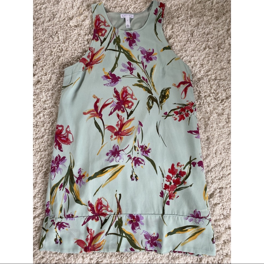 Mint Green Floral Mini Dress Size S